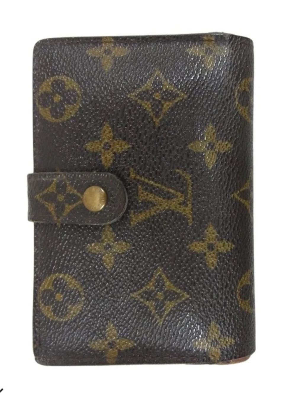 Authentic Louis Vuitton Monogram Viennois Kisslock French Wallet